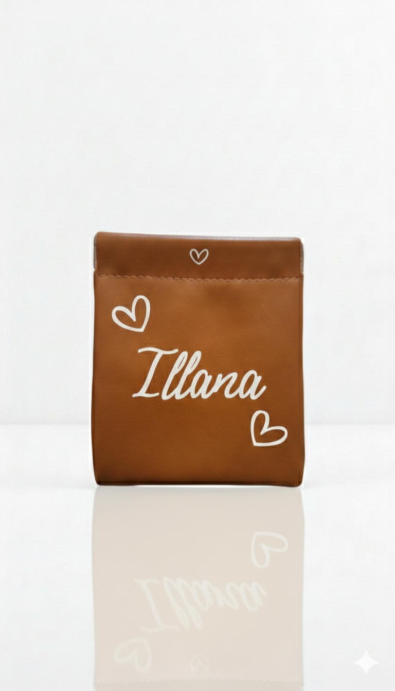 Porte-monnaie personnalisable – Noir ou Marron