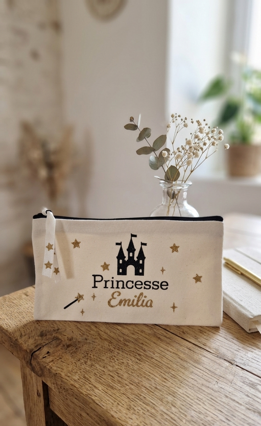 Pochette personnalisable enfant – Beige ou Noir