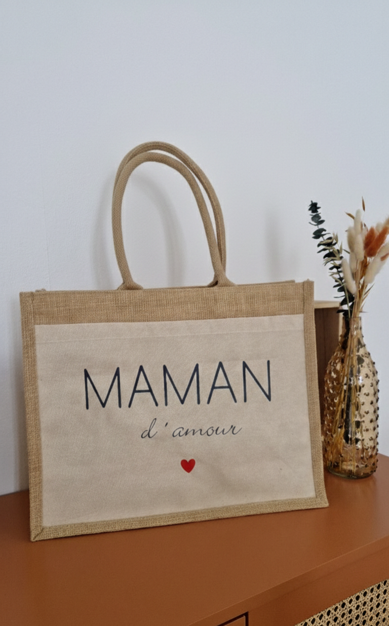 Sac cabas personnalisable mot doux