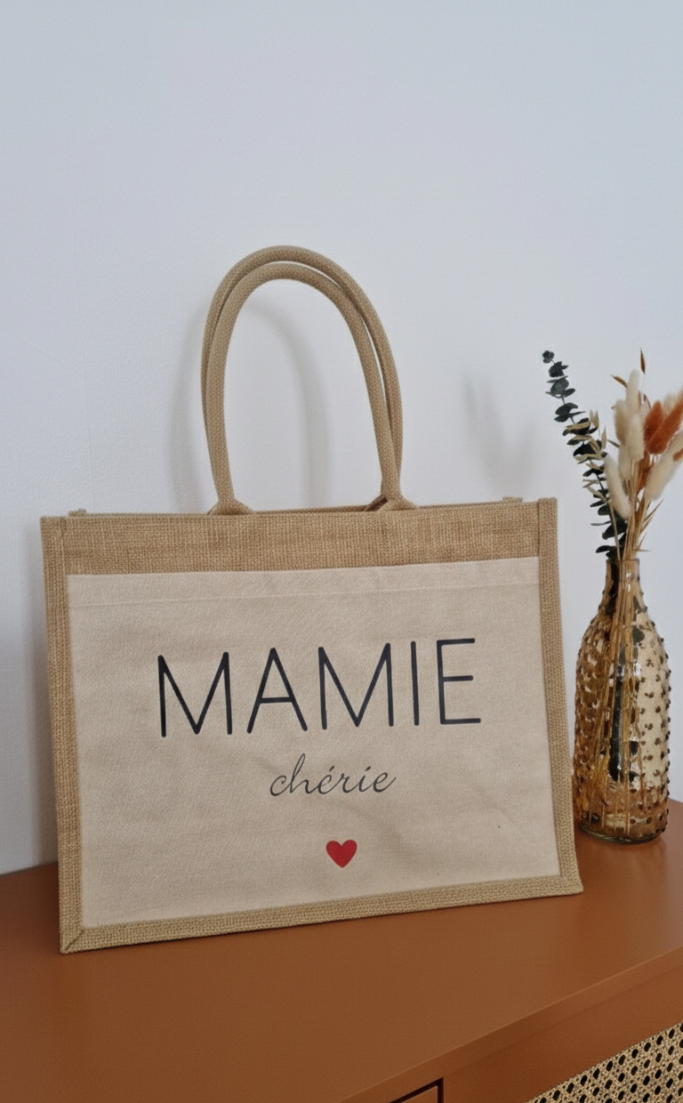 Sac cabas personnalisable mot doux